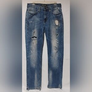 CJ Black Premium Men's Distressed Blue Jeans 32/32